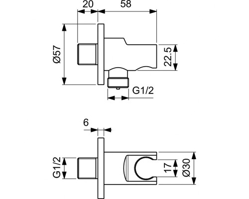Душевая система Ideal Standard Ceraline Черная матовая