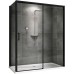 Душевой уголок Abber Komfort 150х90 профиль Черный стекло прозрачное
