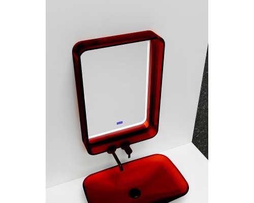 Зеркало Abber Kristall 55 AT6701Rubin с подсветкой с многофункциональной панелью