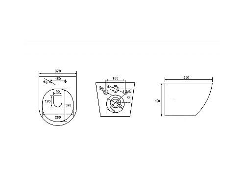 Унитаз Abber Bequem AC1103MB подвесной Черный матовый с сиденьем Микролифт