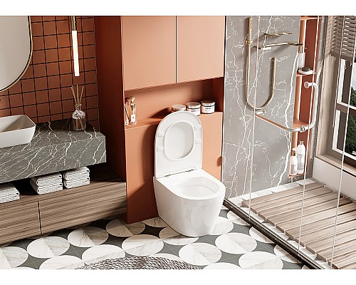 Унитаз Abber Bequem AC1113 приставной с сиденьем Микролифт