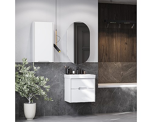 Подвесной шкаф Aquaton Оливия 35 L 1A254703OL01L Белый матовый