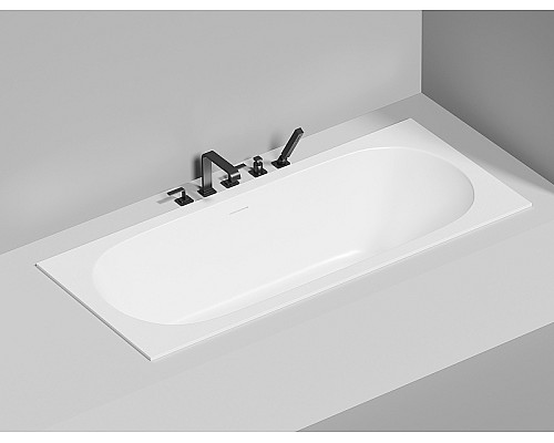 Ванна из искусственного камня Salini Ornella Axis Kit 180х80 103521M Белая матовая