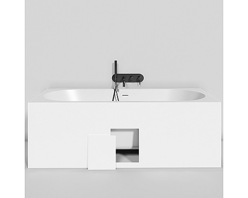 Ванна из искусственного камня Salini Ornella Axis Kit 180х80 103521M Белая матовая