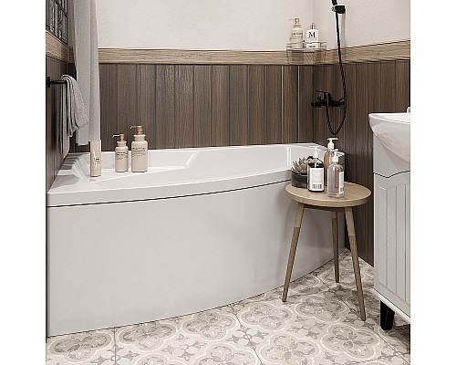 Акриловая ванна STWORKI Монтре 150x90 L Mn1500L без гидромассажа