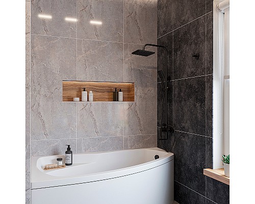 Акриловая ванна STWORKI Монтре 150x90 L Mn1500L без гидромассажа