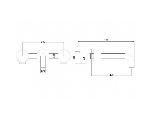 Смеситель для раковины Abber Wasser Kreis AF81122B Черный матовый