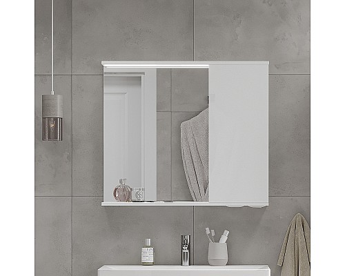 Зеркало со шкафом Volna Lake 80 R zsLAKE80.R-01 с подсветкой Белое