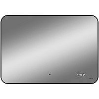 Зеркало Reflection Black View 1000х700 RF4004BV с подсветкой Черное с бесконтактным выключателем, диммером и часами