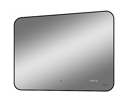 Зеркало Reflection Black View 1000х700 RF4004BV с подсветкой Черное с бесконтактным выключателем, диммером и часами