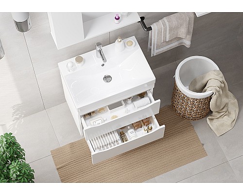 Тумба под раковину Volna Lake 80.2Y tpLAKE80.2Y-01 подвесная Белая