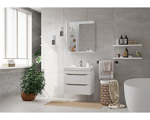 Тумба под раковину Volna Lake 80.2Y tpLAKE80.2Y-01 подвесная Белая