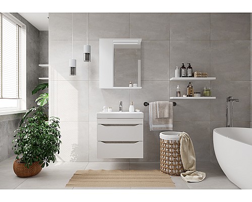 Тумба под раковину Volna Lake 80.2Y tpLAKE80.2Y-01 подвесная Белая