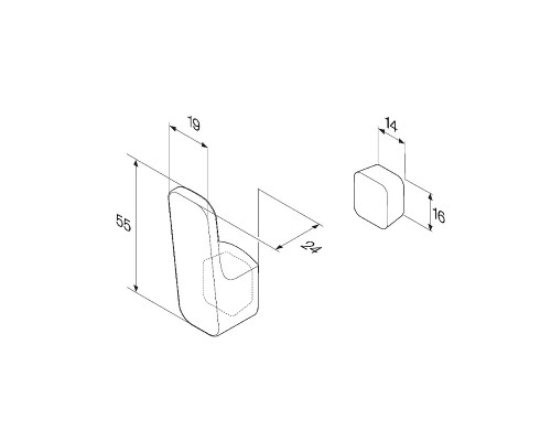 Крючок AM.PM Func A8F35500 Хром