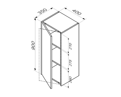 Подвесной шкаф AM.PM Func 40 M8FCH04029WG Белый глянцевый