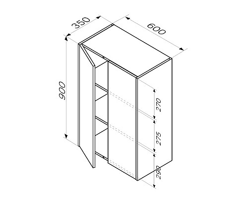 Подвесной шкаф AM.PM Func 60 M8FCH06029WG Белый глянцевый
