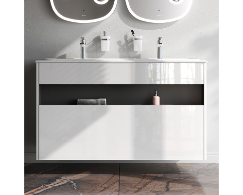 Тумба под раковину AM.PM Func 120 M8FFUX1201WG подвесная Белая глянцевая