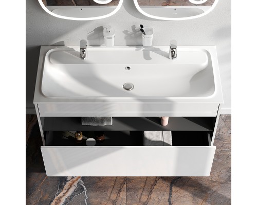 Тумба под раковину AM.PM Func 120 M8FFUX1201WG подвесная Белая глянцевая