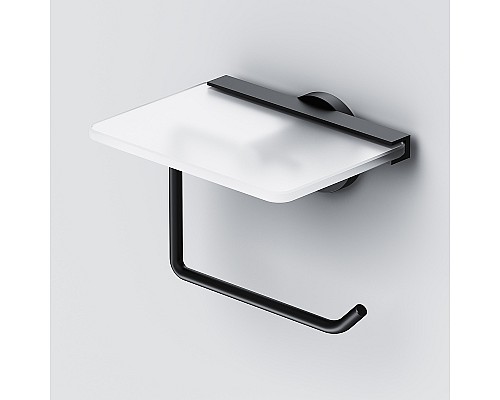 Держатель туалетной бумаги AM.PM X-Joy A85A341522 с полкой Черный матовый