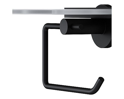 Держатель туалетной бумаги AM.PM X-Joy A85A341522 с полкой Черный матовый