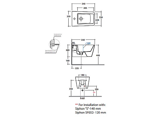 Биде Globo Incantho INS09.BI подвесное Белое