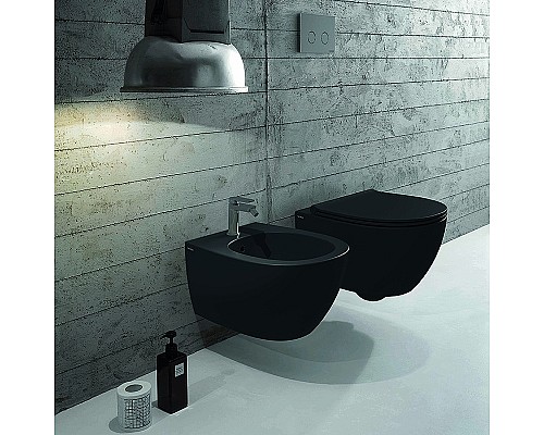 Унитаз Globo 4ALL MDS03.AR подвесной Черный матовый без сиденья