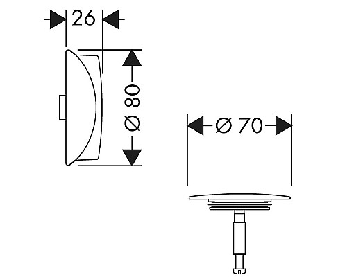 Накладки для слив-перелива Hansgrohe Flexaplus 58185340 Шлифованный черный хром