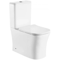 Унитаз компакт CeramaLux 1218-1A с бачком и сиденьем Микролифт