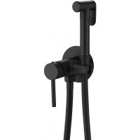 Гигиенический душ со смесителем Abber Wasser Kreis AF8125B Черный матовый