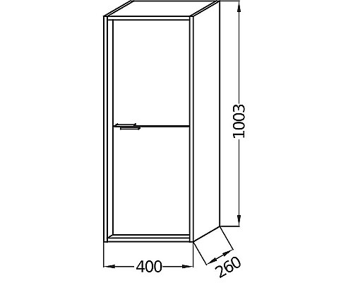 Шкаф пенал Jacob Delafon Vivienne 40 EB1587-E52-S50 подвесной Дуб табак