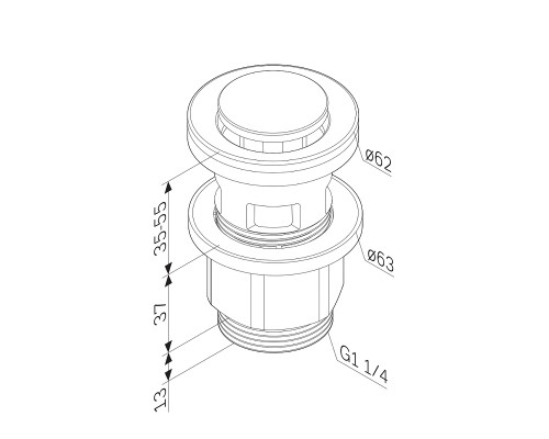 Донный клапан AM.PM F0700P00 click-clack Хром
