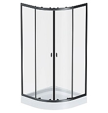 Душевой уголок AM.PM X-Joy Twin Slide 90х90 W88E-205-090BT64 профиль Черный матовый стекло прозрачное