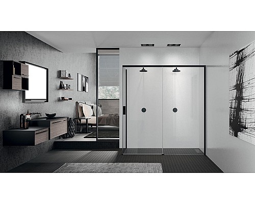 Душевая дверь Novellini Opera 120 R OPEPH119D-1H профиль Черный матовый стекло прозрачное Душевая дверь Novellini Opera 120 R OPEPH119D-1H профиль Черный матовый стекло прозрачное