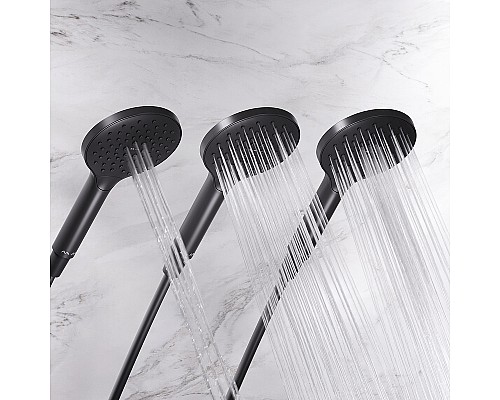 Комплект душевого уголка с душевой системой и аксессуарами AM.PM Gem S 120x80 WK93ER профиль Черный матовый стекло прозрачное