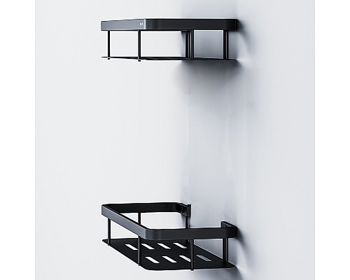 Комплект душевого уголка с душевой системой и аксессуарами AM.PM Gem S 120x80 WK93ER профиль Черный матовый стекло прозрачное