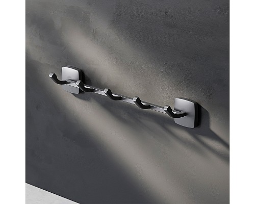 Комплект душевого уголка с душевой системой и аксессуарами AM.PM Gem S 120x80 WK93ER профиль Черный матовый стекло прозрачное