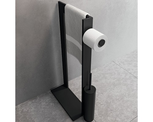 Напольная стойка Novellini Kuadra R90AKFPSRS-H Черная матовая