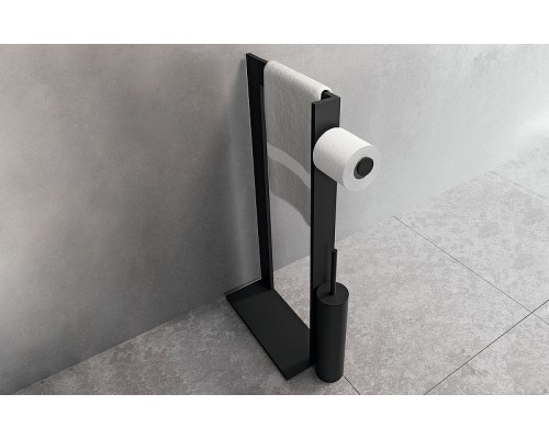 Напольная стойка Novellini Kuadra R90AKFPSRS-H Черная матовая