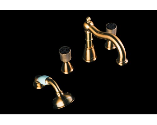 Смеситель на борт ванны Boheme Royal Cristal 391-Royal/CRST black Бронза