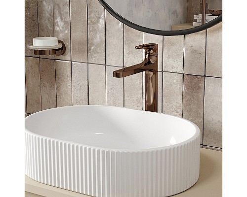 Смеситель для раковины WasserKRAFT Asphe 7703H Розовое золото