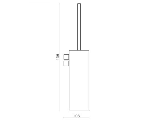 Ершик для унитаза Cisal Xion XI090671D1 Нержавеющая сталь