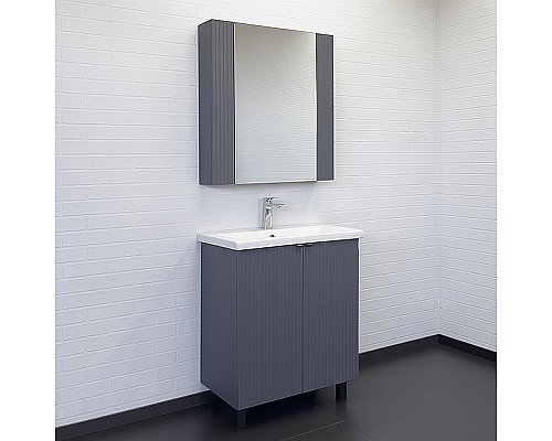 Зеркальный шкаф Comforty Лима 70 00-00004891 Антрацит