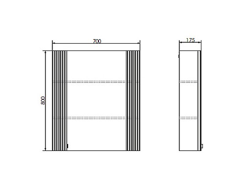 Зеркальный шкаф Comforty Лима 70 00-00004891 Антрацит