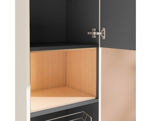 Шкаф пенал Vitra Root 40 R 66231 подвесной с бельевое корзиной Белый глянцевый