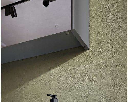 Зеркальный шкаф Vitra 60 R 66910 с подсветкой Антрацит глянцевый