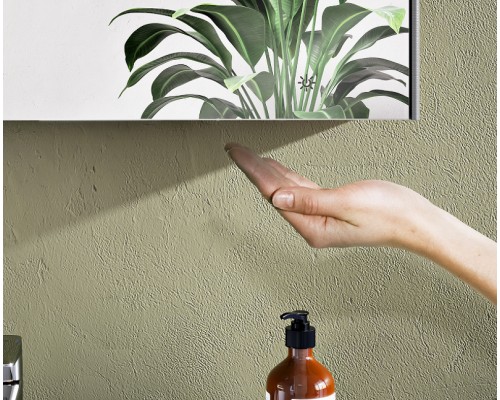 Зеркальный шкаф Vitra 60 R 66910 с подсветкой Антрацит глянцевый