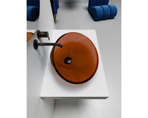 Раковина-чаша Abber Kristall 54 AT2812Opal Коричневая