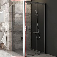 Душевая стенка Ravak Blix BLPS-100 9BHA0U00ZH профиль Сатин стекло Графит