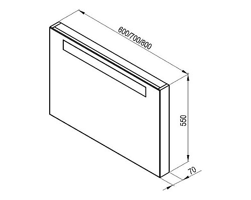 Зеркало Ravak Classic 70 X000000308 с подсветкой Береза