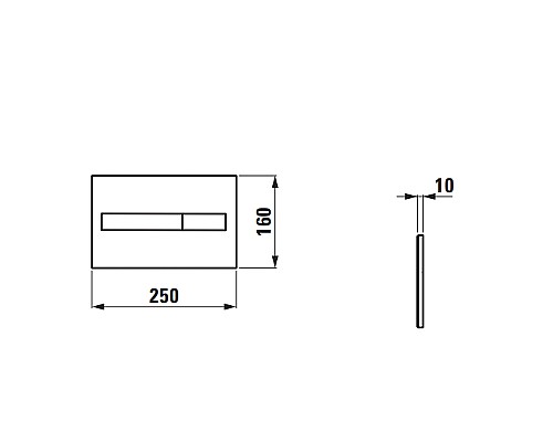 Клавиша смыва Laufen Lis 8.9566.1.007.000.1 Хром матовый
